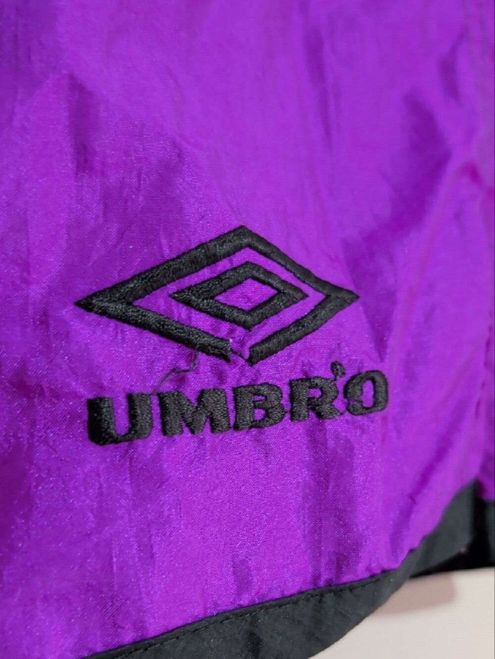 Umbro Purple Athletic Shorts with Black Trim - Picture 2 of 10